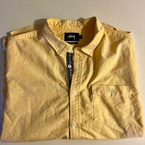Yellow Stussy Button Up Size L
